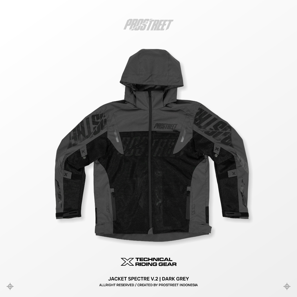Jaket Motor Prostreet Spectre Air Tech System V.2 Dark Grey