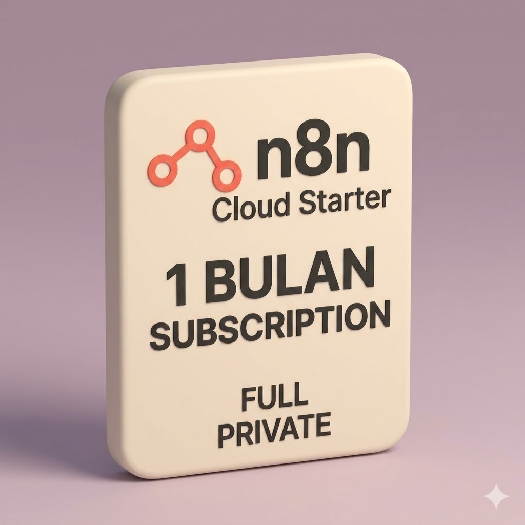 n8n ai cloud starter plan 1 bulan full privat