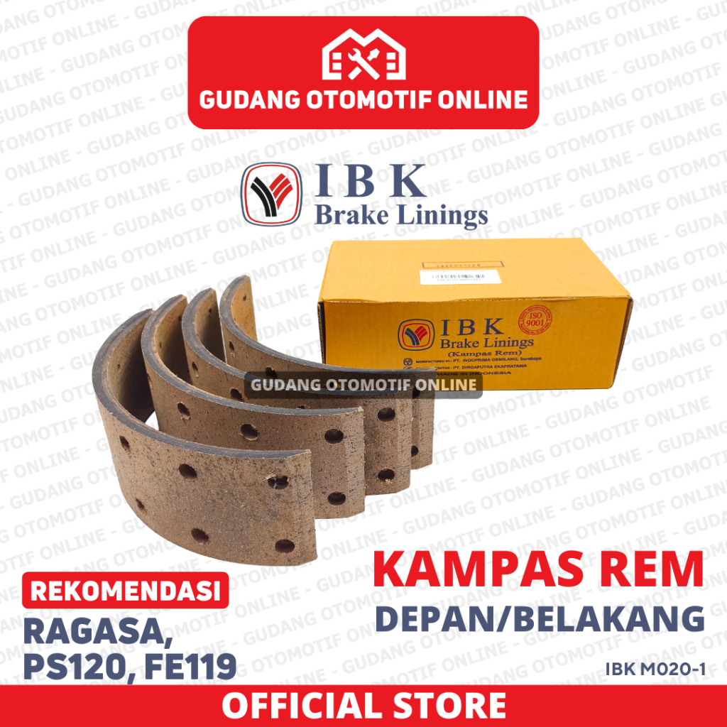 Kampas Rem Depan / Belakang Ragasa PS120 FE119 IBK M020-1 Brake Linings