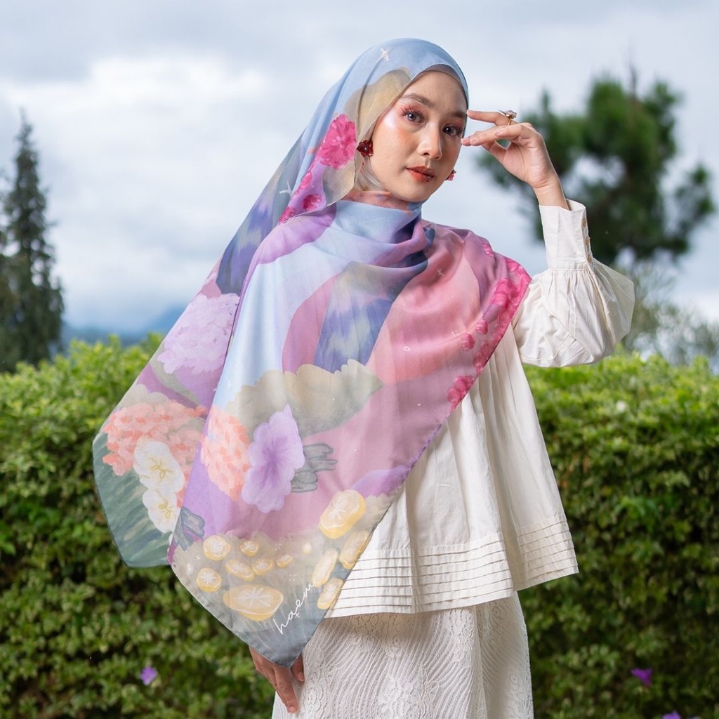 Haem - Secret Passage Series - Somnia - Pashmina Motif Arabian Voile / Chiffon Ceruty - Bahan Lembut