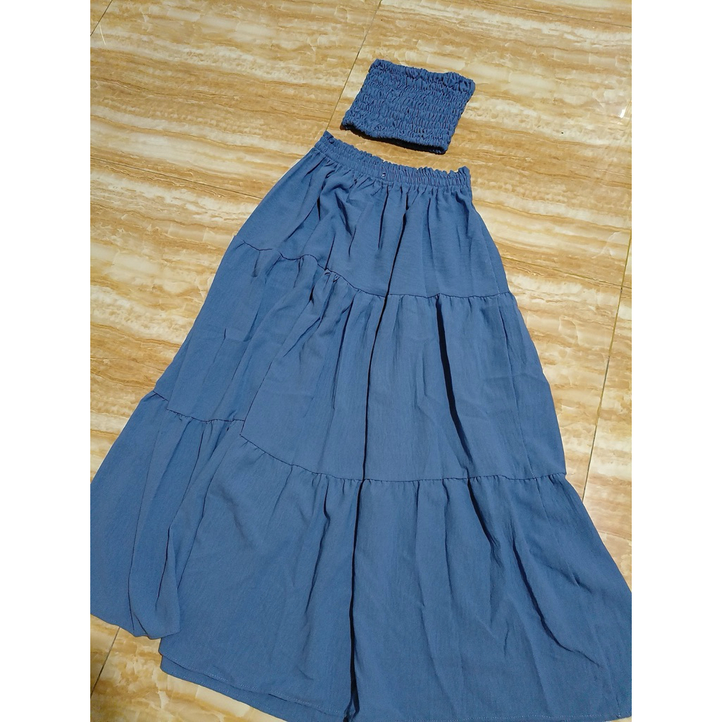 one set pantai kemben rok