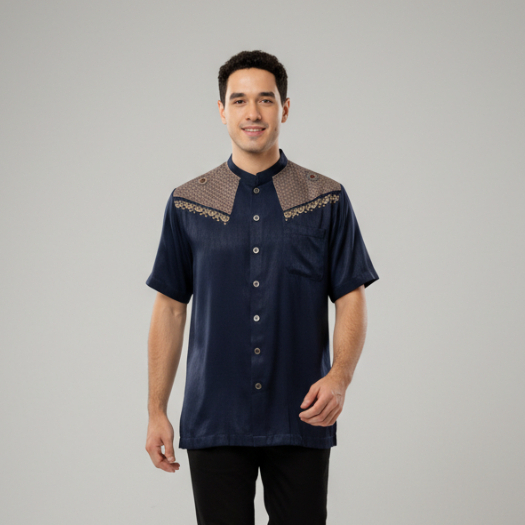 Ranti - Aishar Koko - Koko Casual Lengan Pendek - Koko Navy