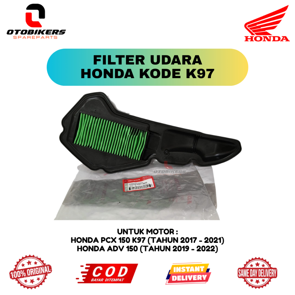 Filter Udara Honda K97 Original untuk motor Honda PCX 150 (2017-2021) dan ADV 150 (2019-2022)