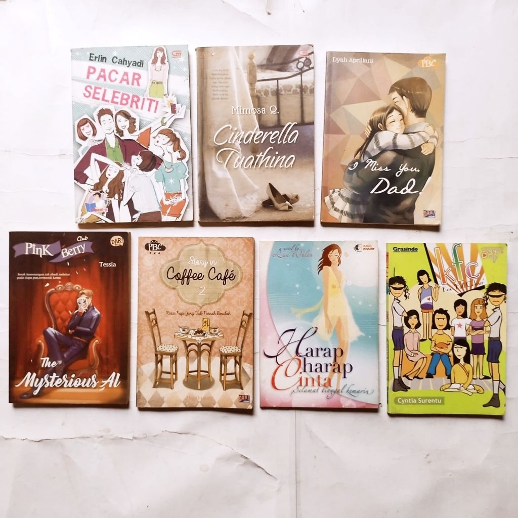 Varian Sastra-Novel Remaja; PACAR SELEBRITI, CINDERELLA TUATHINA, I MISS YOU DAD, MYSTERIOUS AL, Cof