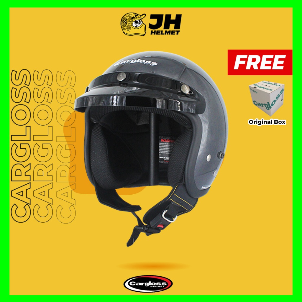 Helm Cargloss Retro Original CFM Anchore Grey Glossy | Helm Half Face | JUAL HELM