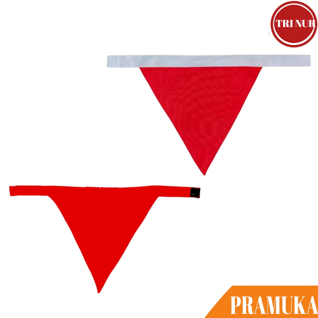 Syal Scraf Paskibra Segitiga Perekat / Syal Paskibra Merah / Scarf Paskibra Merah Putih / Syal Slaye