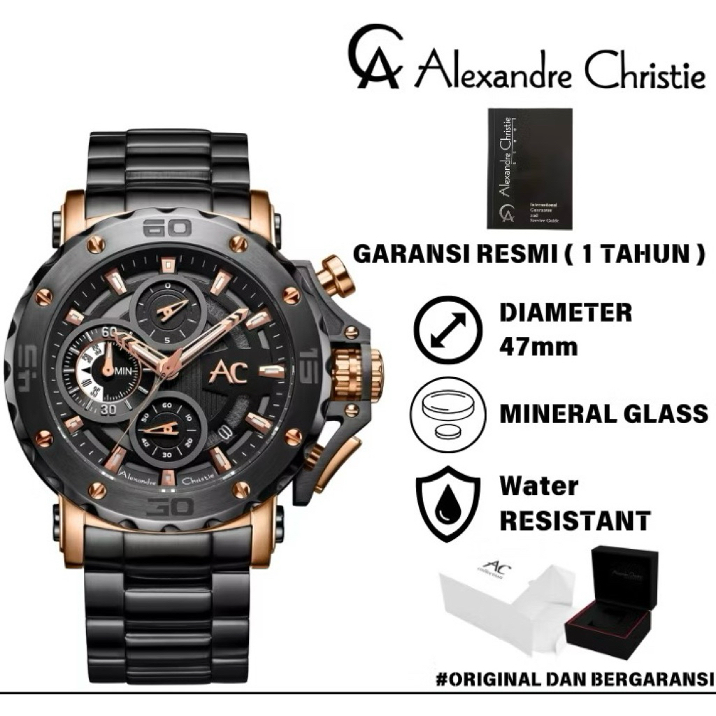 Jam tangan pria Alexandre Christie AC-SPORT CRONO