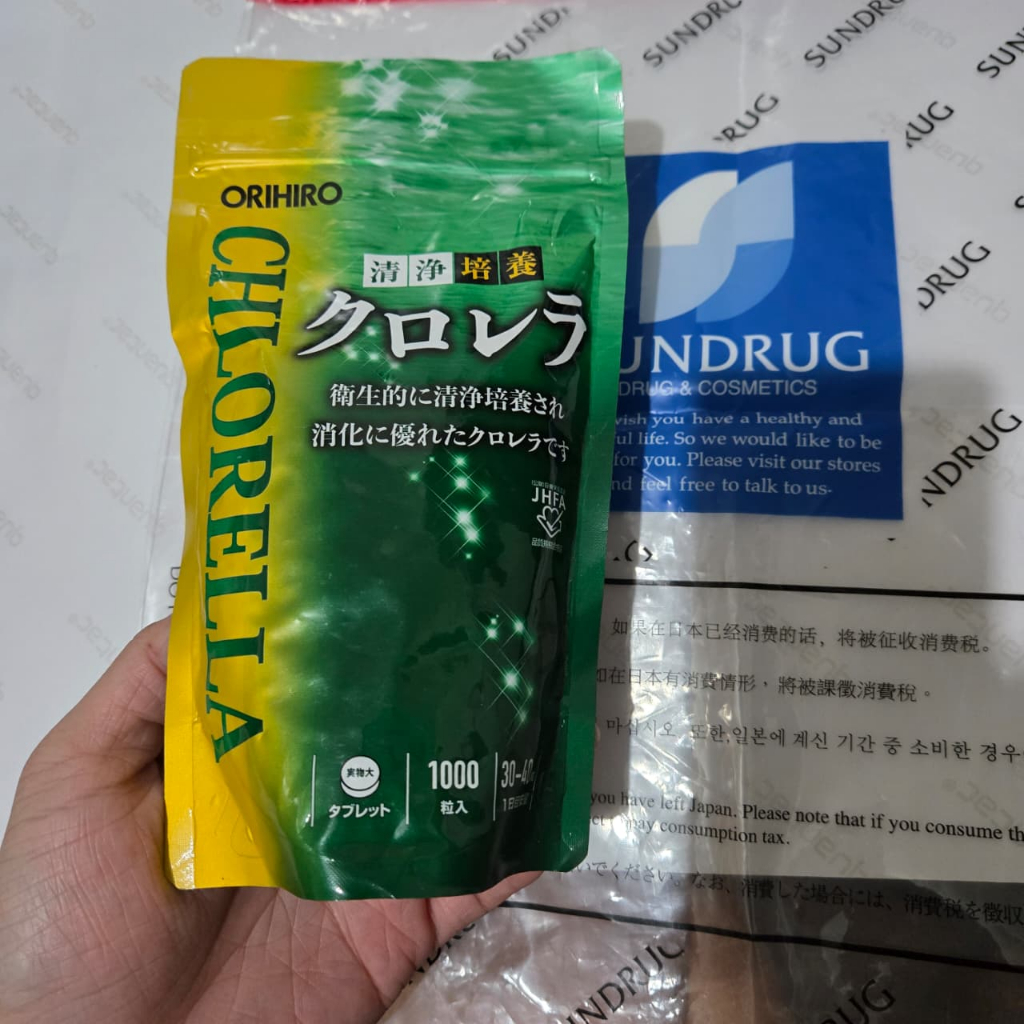 Chlorella Orihiro Spirulina Detox Antioxidant 1000 Tablet Original Jepang Handcarry Japan
