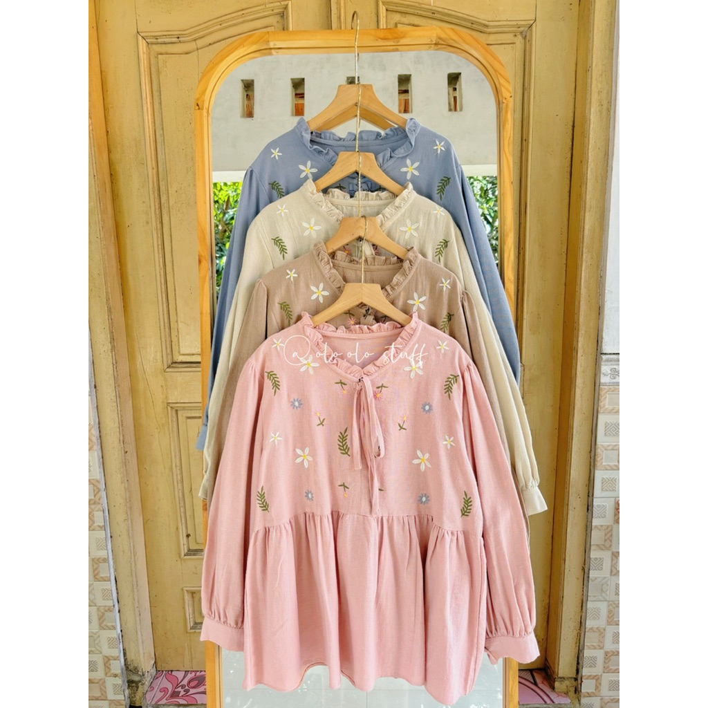 BLOUSE LINEN/BLOUSE LINEN BORDIR