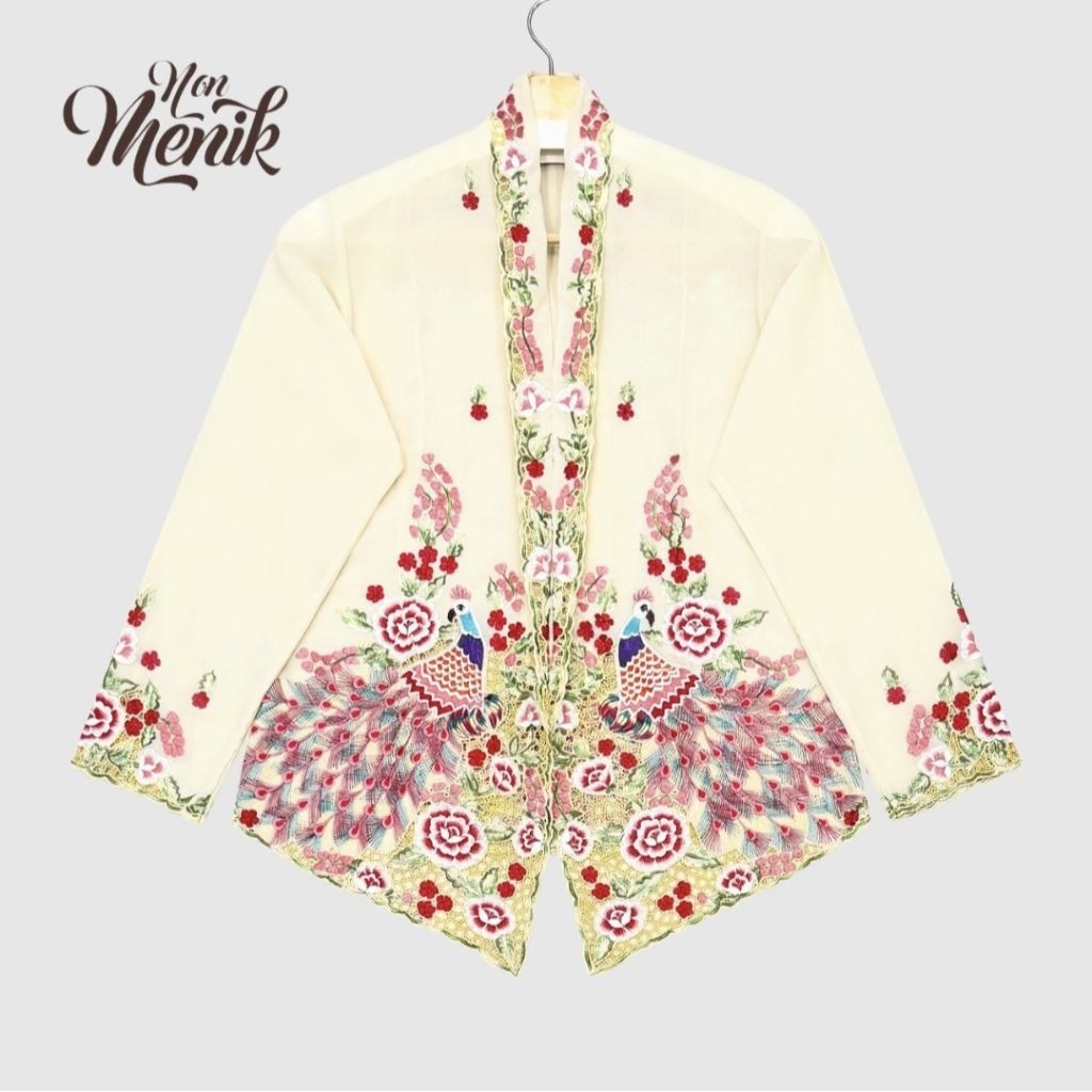 M KEBAYA WARNA CREAM MERAK PREMIUM