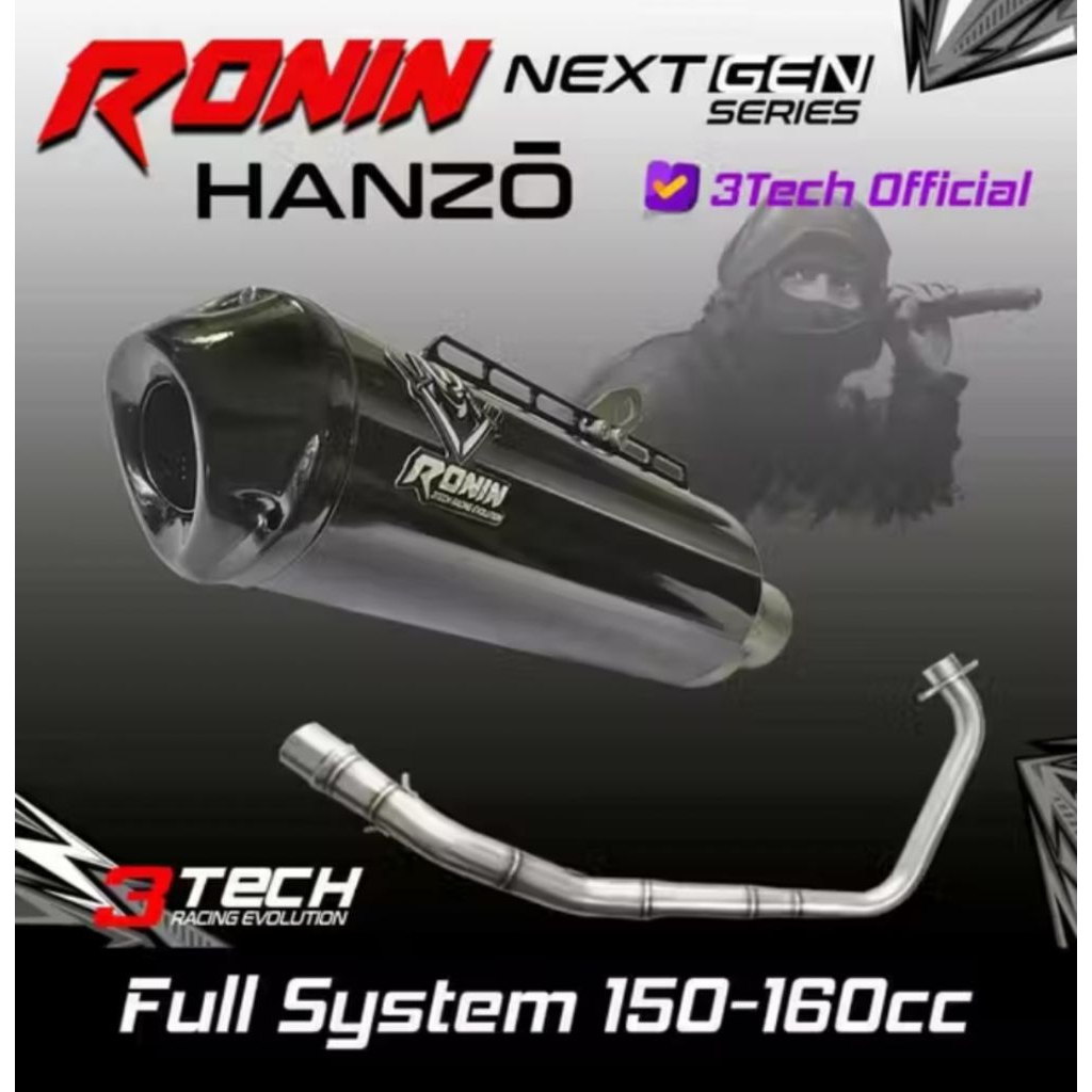 knalpot ronin 3 tech bekas