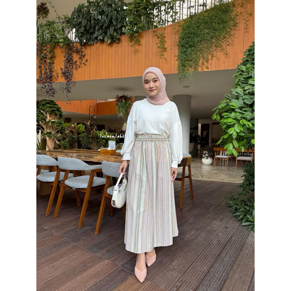 LOCANA LABEL / STRIPPY SKIRT ORIGINAL LOCANA LABEL