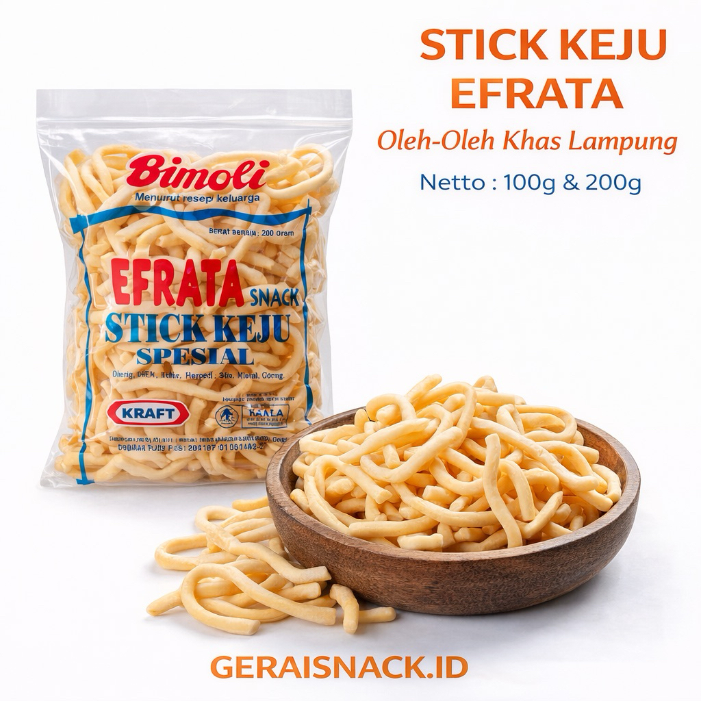 Stick Keju Efrata Special Keju Kraft Snack Keluarga Oleh Oleh Khas Lampung
