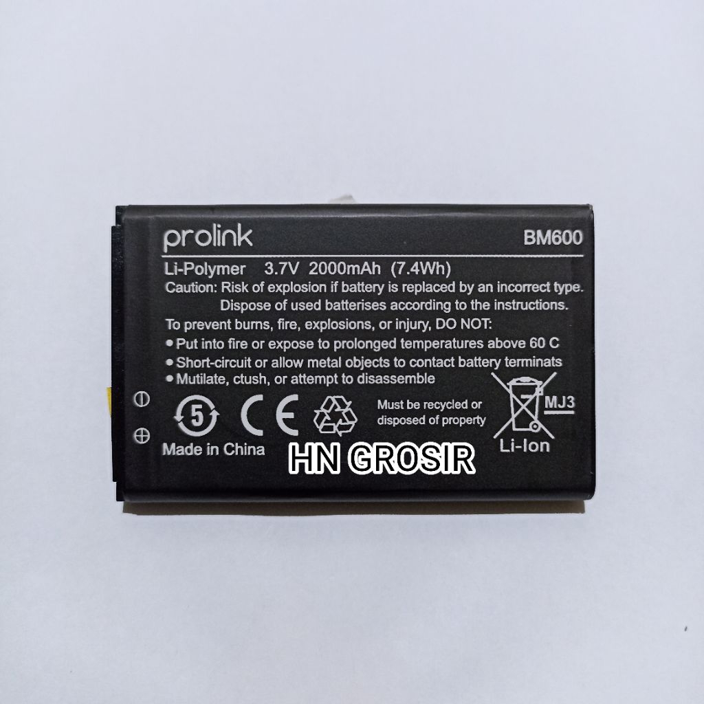 Baterai Modem PROLINK BM600 PRT7011L wifi 4G LTE BM 600 battery batre batrai batrei modem