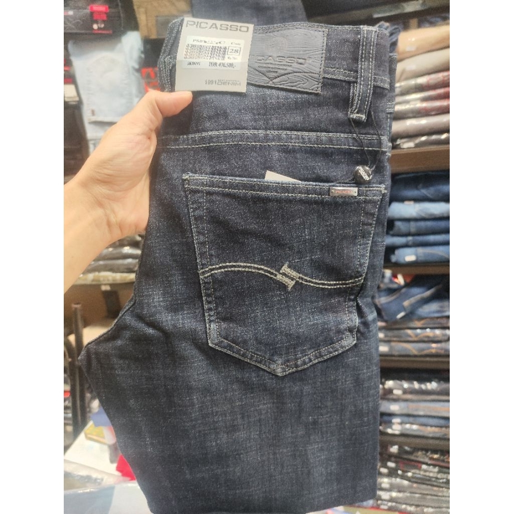 piccaso jeans karet branded pria original