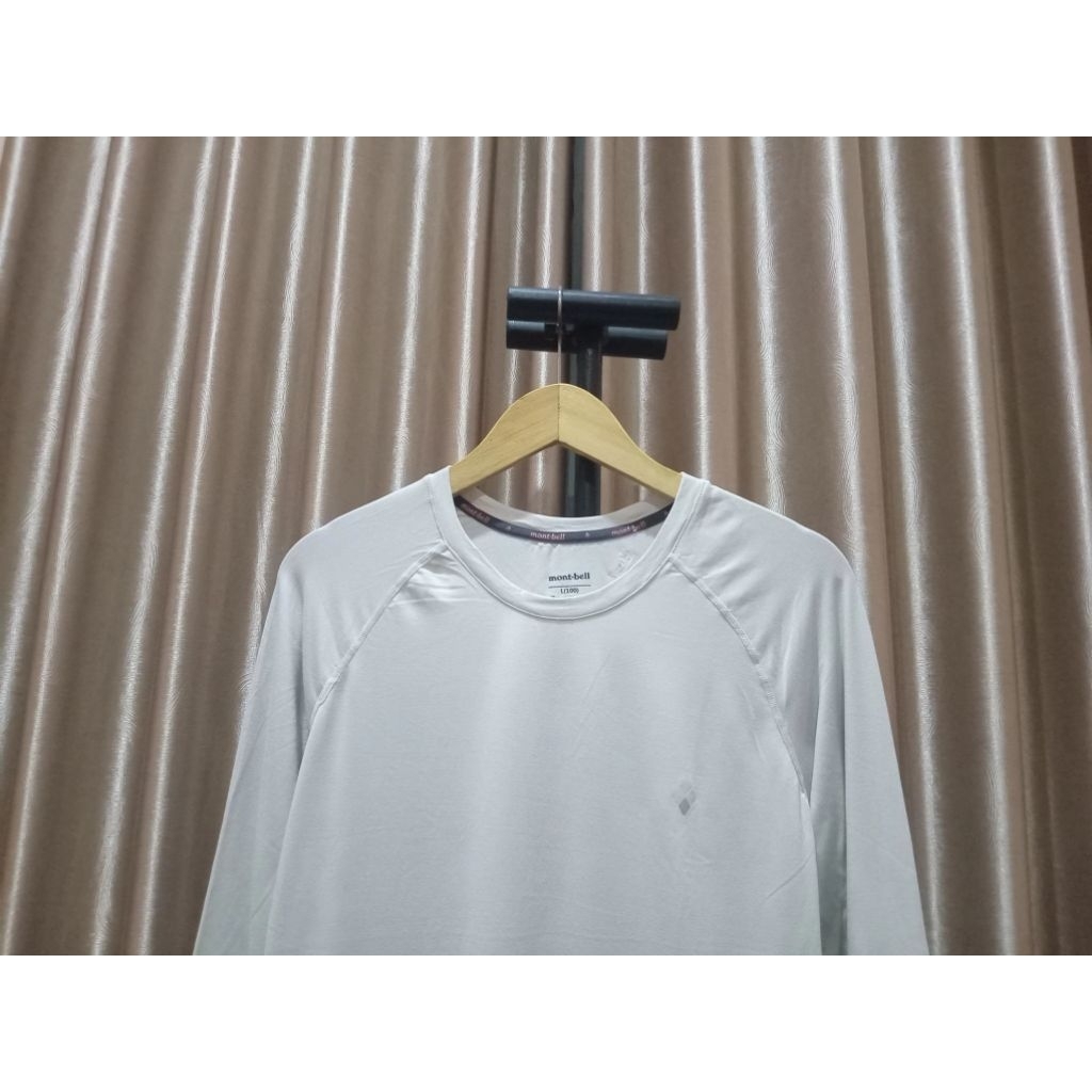MONTBELL BASELAYER OUTDOOR LONG SLEEVE WHITE