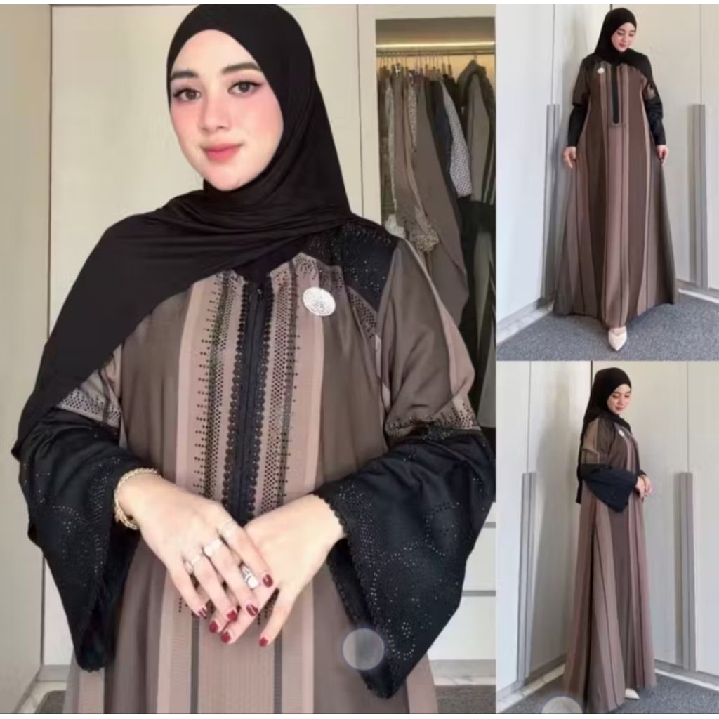 Ready Siap Kirim Dress Aswan By.Medina Gamis Aswan