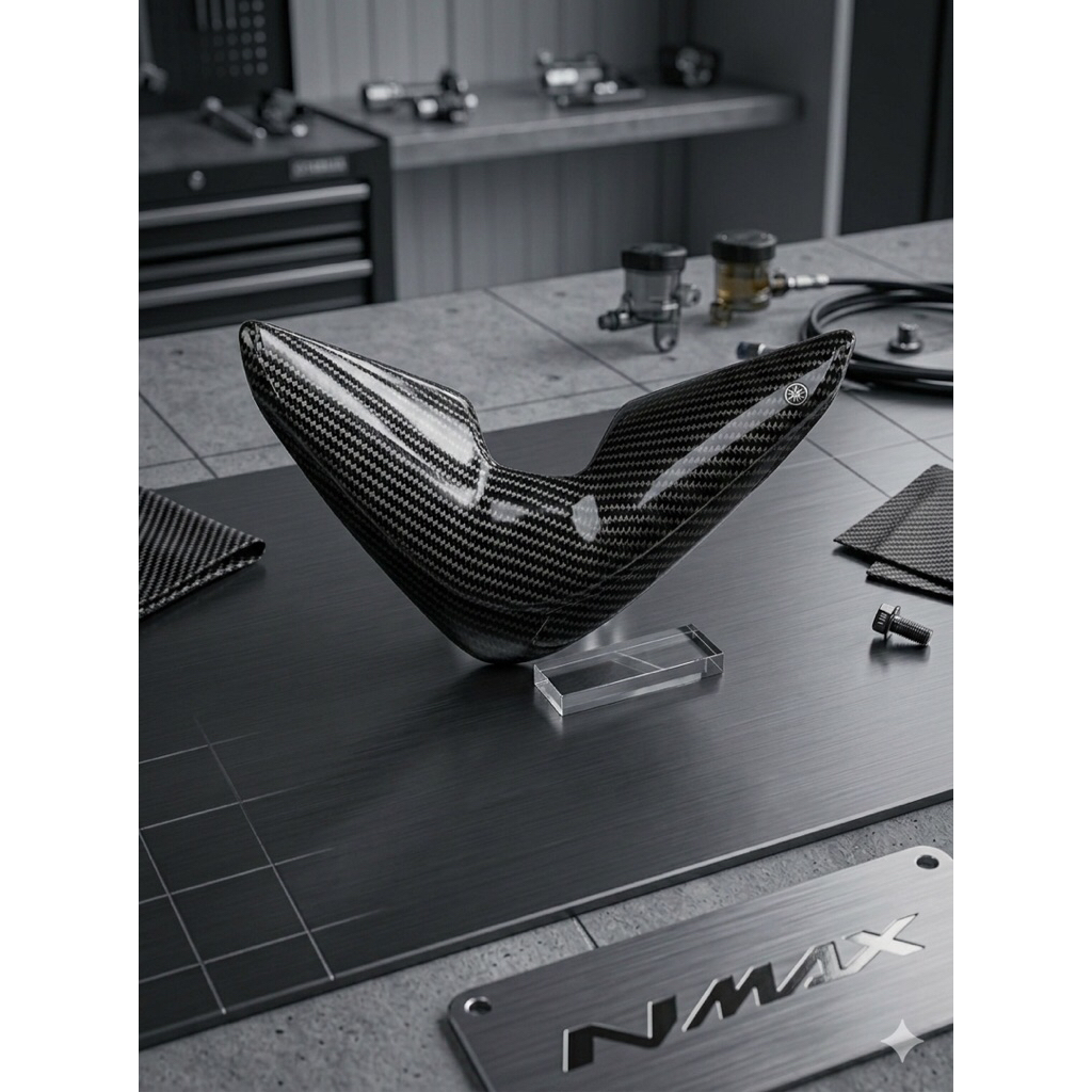Karbon Kevlar - Cover Tutup Stang Tengah NMAX