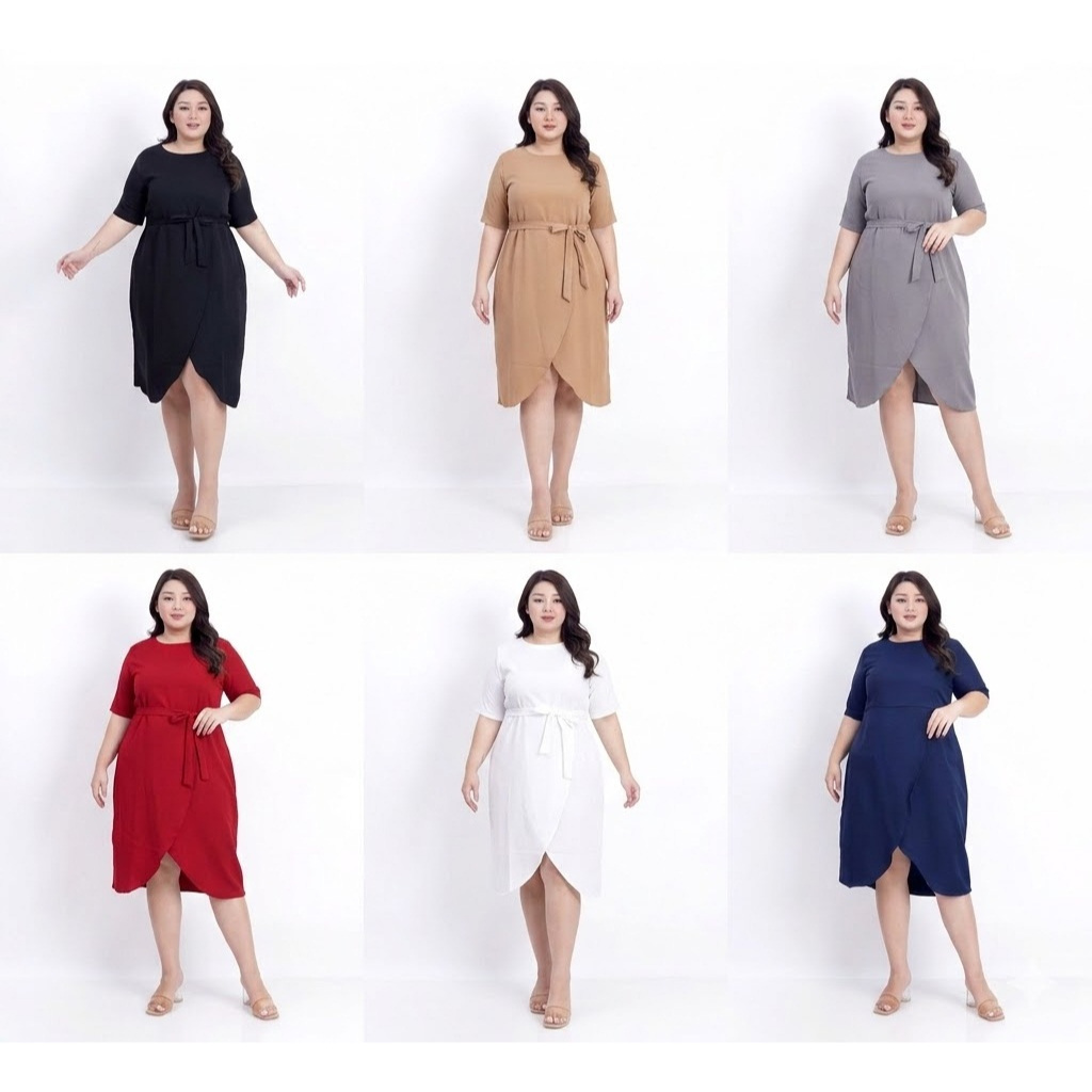 BAJU DRESS WANITA JUMBO BIGSIZE LD 120cm BAJU PESTA KERJA KANTOR 031 PLUS OVER SIZE XXL XXXL BAJU HA