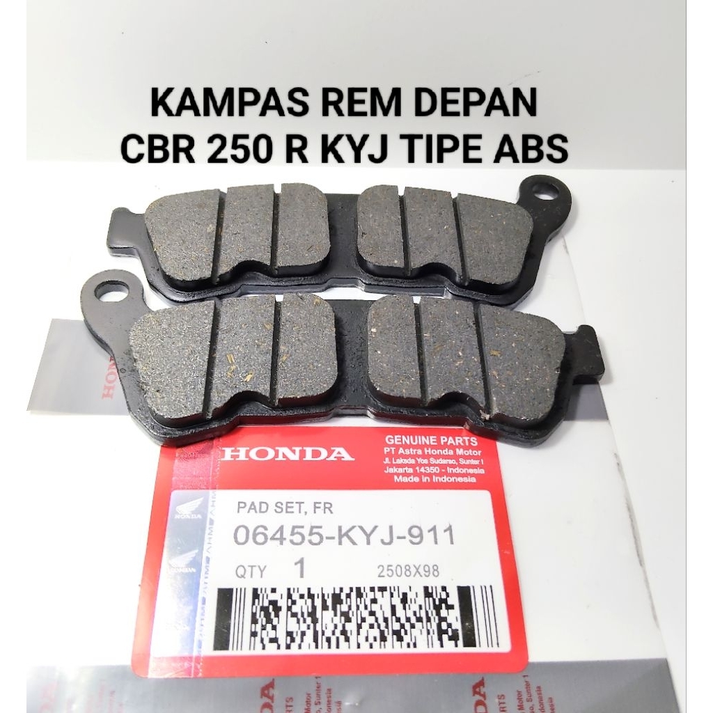 Kampas Rem Depan CBR 250r / CBR 250 Thailand ABS