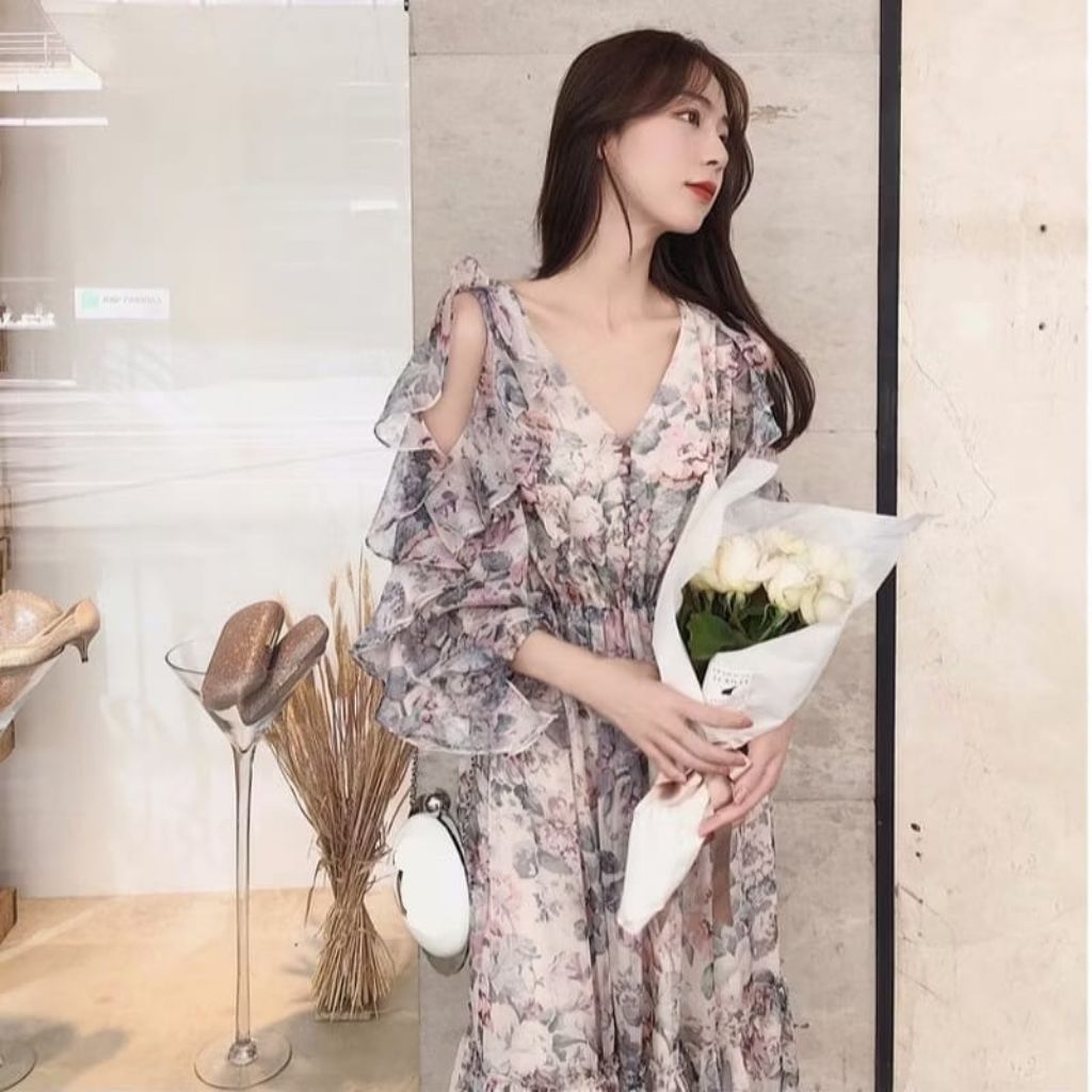 FORGETMENOT | DRESS WANITA KOREA | DRESS KOREA | DRESS LENGAN PANJANG | DRESS WANITA | ATASAN WANITA
