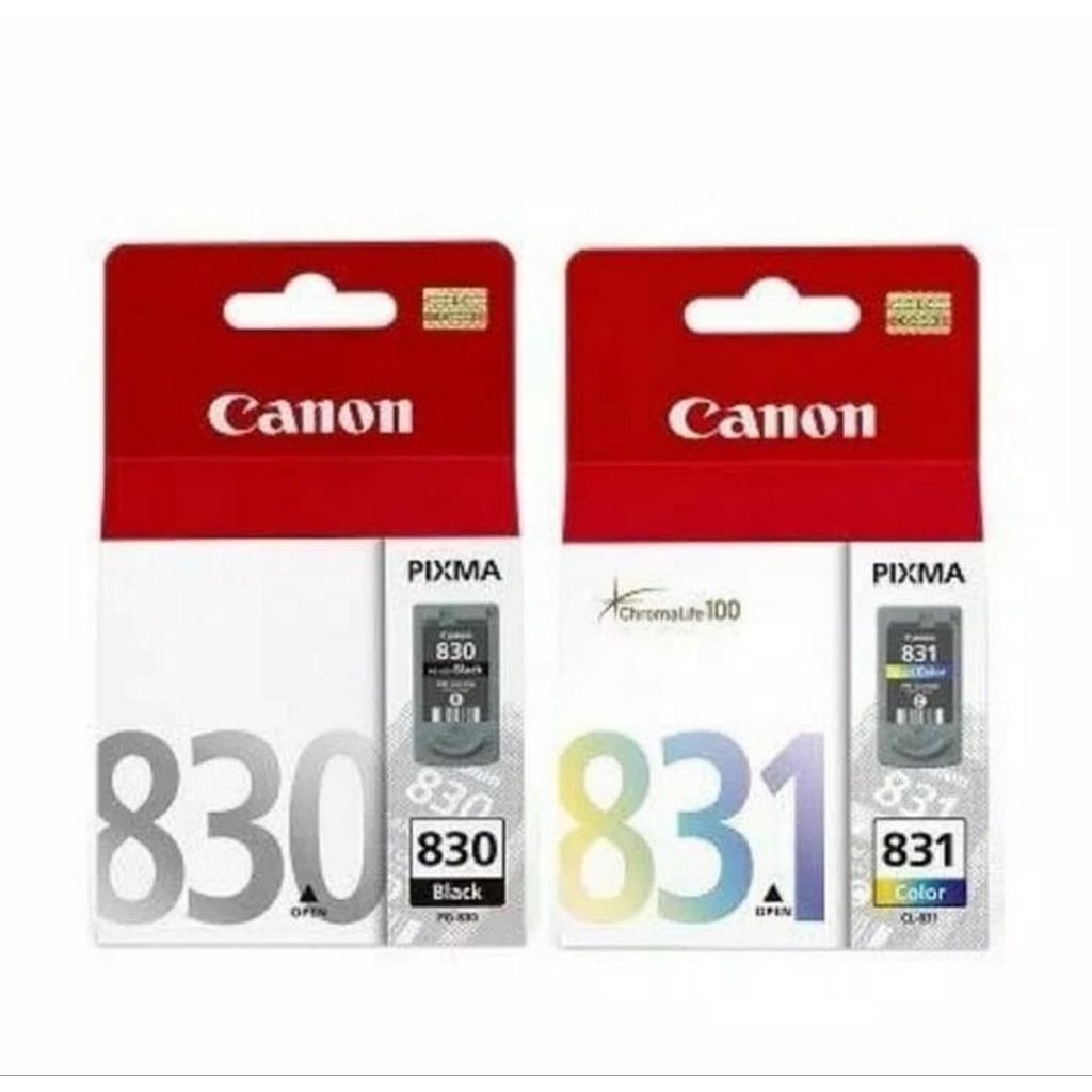 1 Paket Tinta Canon Pixma CL-831 Color + PG-830 Black FOR Printer: iP1880, iP1980, MP145, MP228, MP4