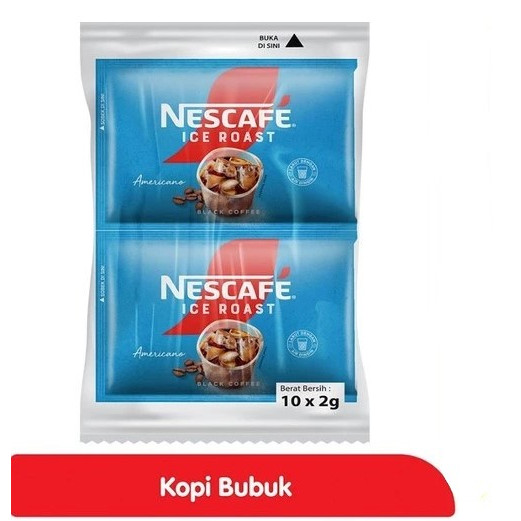 Kopi Hitam Instant NESCAFE Ice Roast Americano isi 10's@ 2 gr Black Coffee