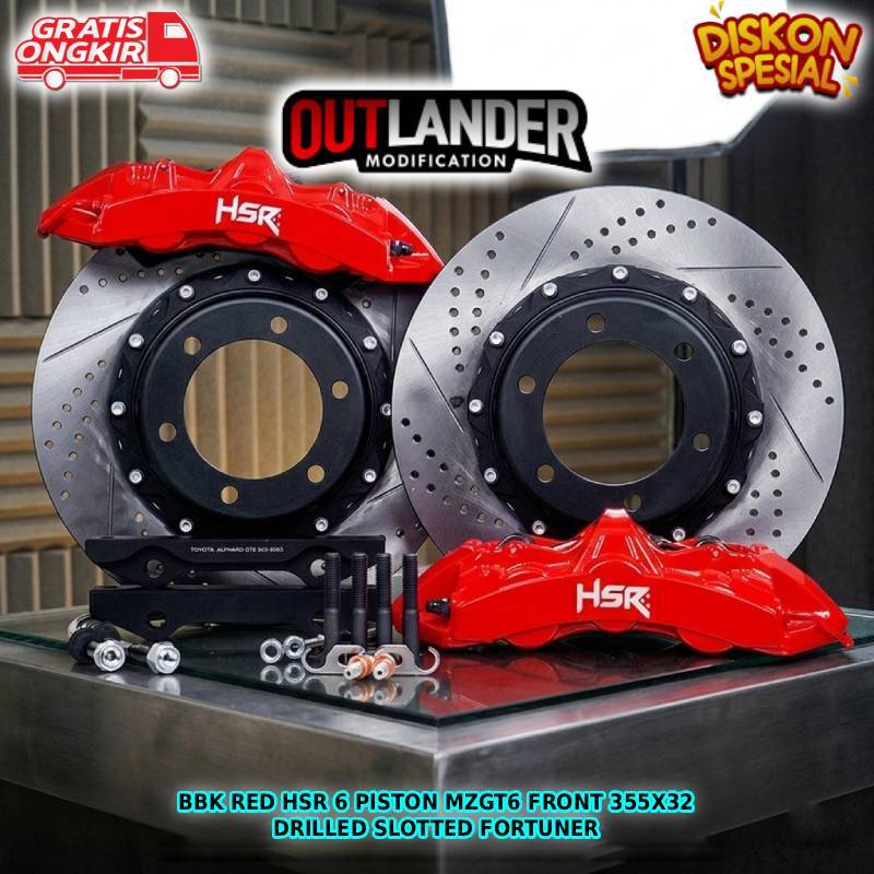 BIG BRAKE KIT | BBK FORTUNER 6 PISTON GRATIS ONGKIR | GRATIS PASANG