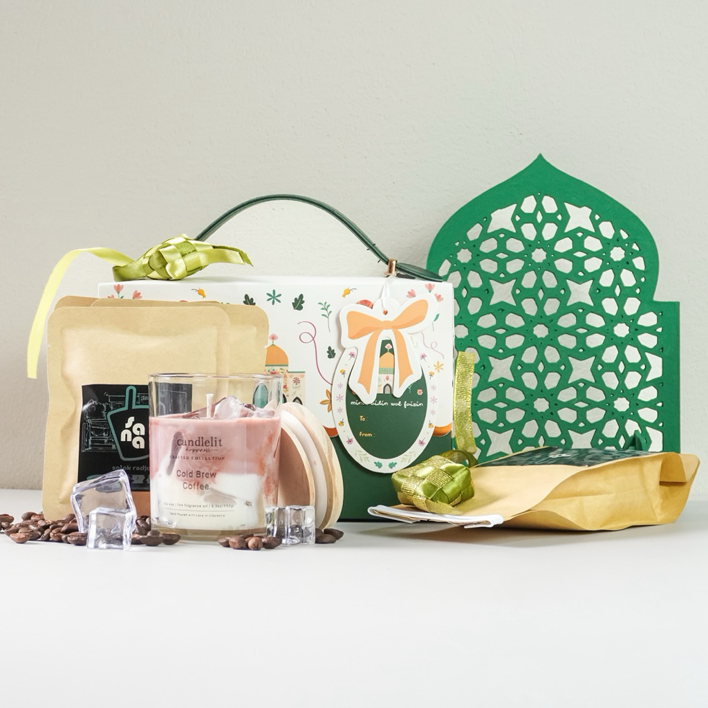 Raya Hampers | Hampers Lebaran | Scented Candle | Lilin Aromaterapi | Coffee Beans | Coffee Drip | B
