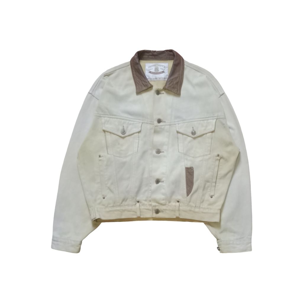 Trucker Leather Collar Jacket | Boxy Fit