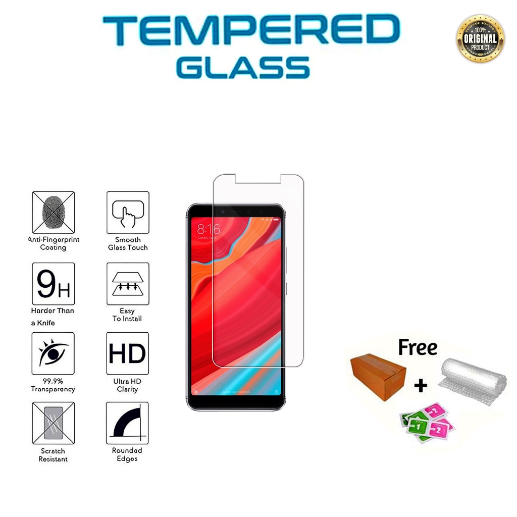 Tempered Glass Clear For Xiaomi Redmi S2 - Anti Gores Hp - Pelindung Layar Hp - Tempered Glass kaca 