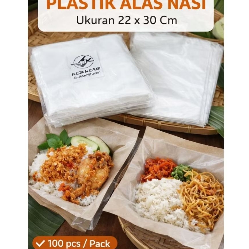 PLASTIK SHEET ALAS NASI - PLASTIK TATAKAN LAUK UNTUK NASI KOTAK