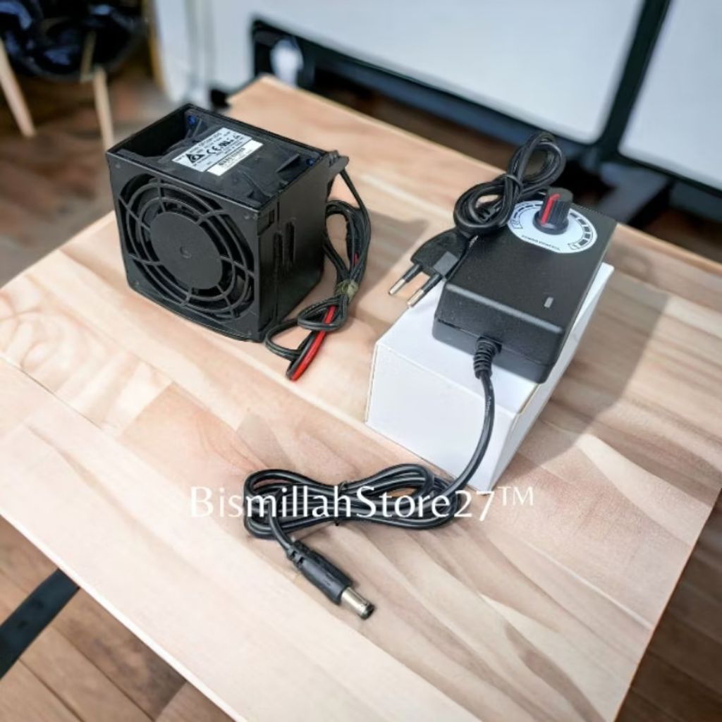 Kipas Blower Double fan 12v 8x8cm Highspeed