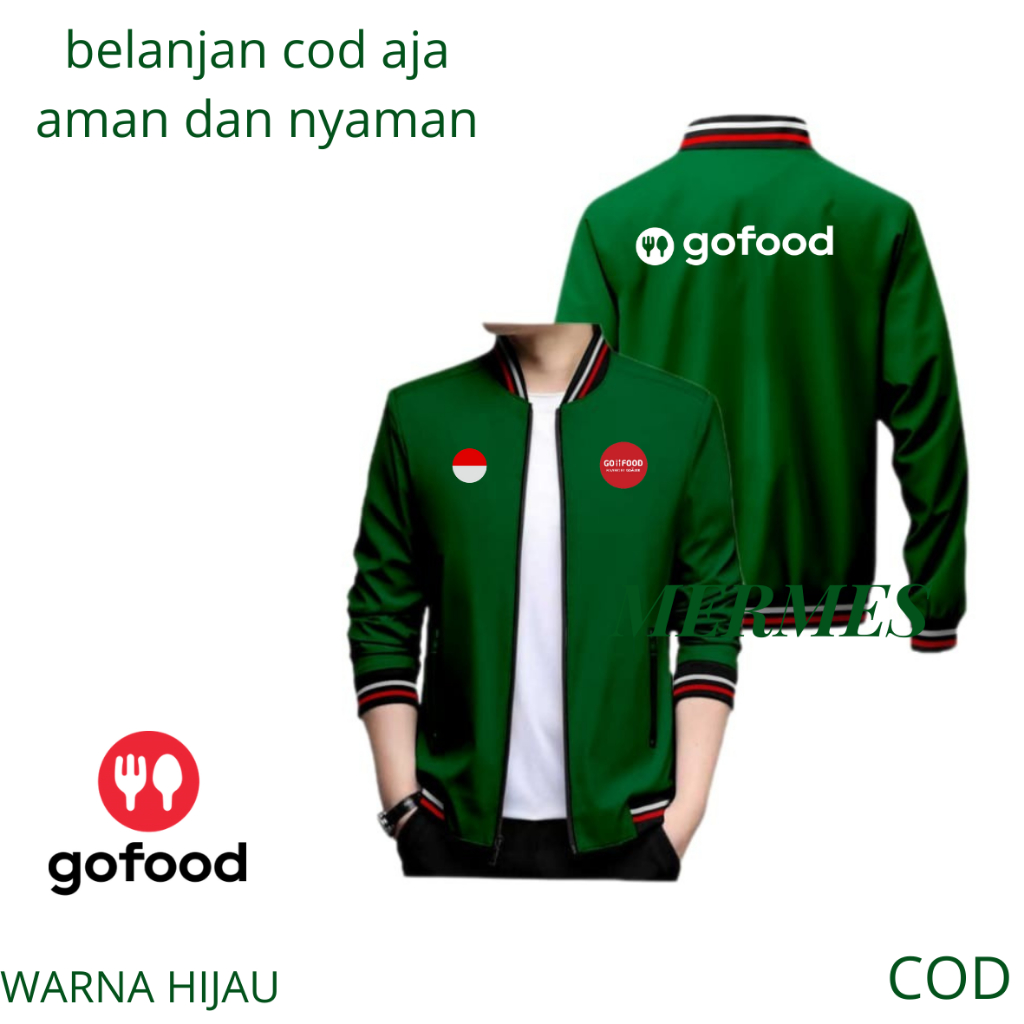 Jaket Hiking Pria Ojol GoFood Baseball New