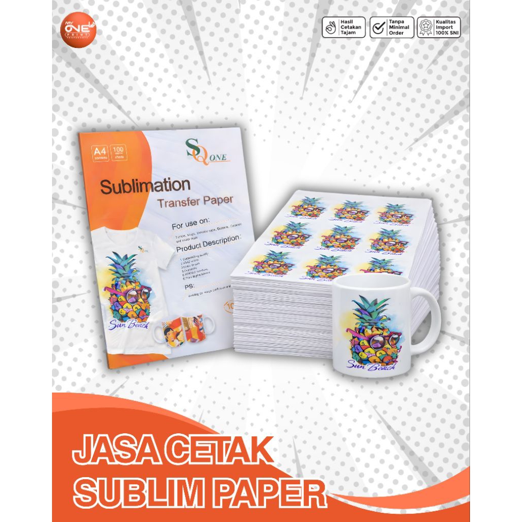 JASA PRINT KERTAS SUBLIM A4 - CETAK SUBLIME UKURAN A4