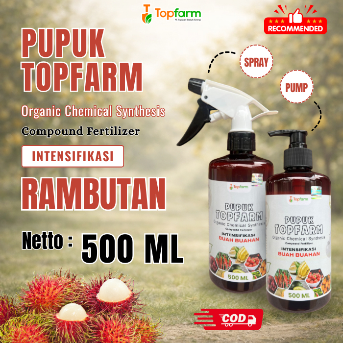 Pupuk Buah Rambutan / Pupuk Pelebat Buah Rambutan / Pupuk Perangsang Buah Rambutan / Pupuk TopFarm /
