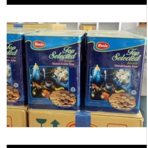 Monde Top Selected Biskuit Pilihan Kaleng Segi 1000gr