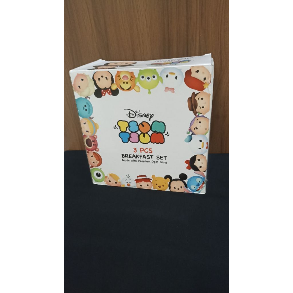 Breakfast Set Disney Tsum Tsum set piring mangkok mug gelas