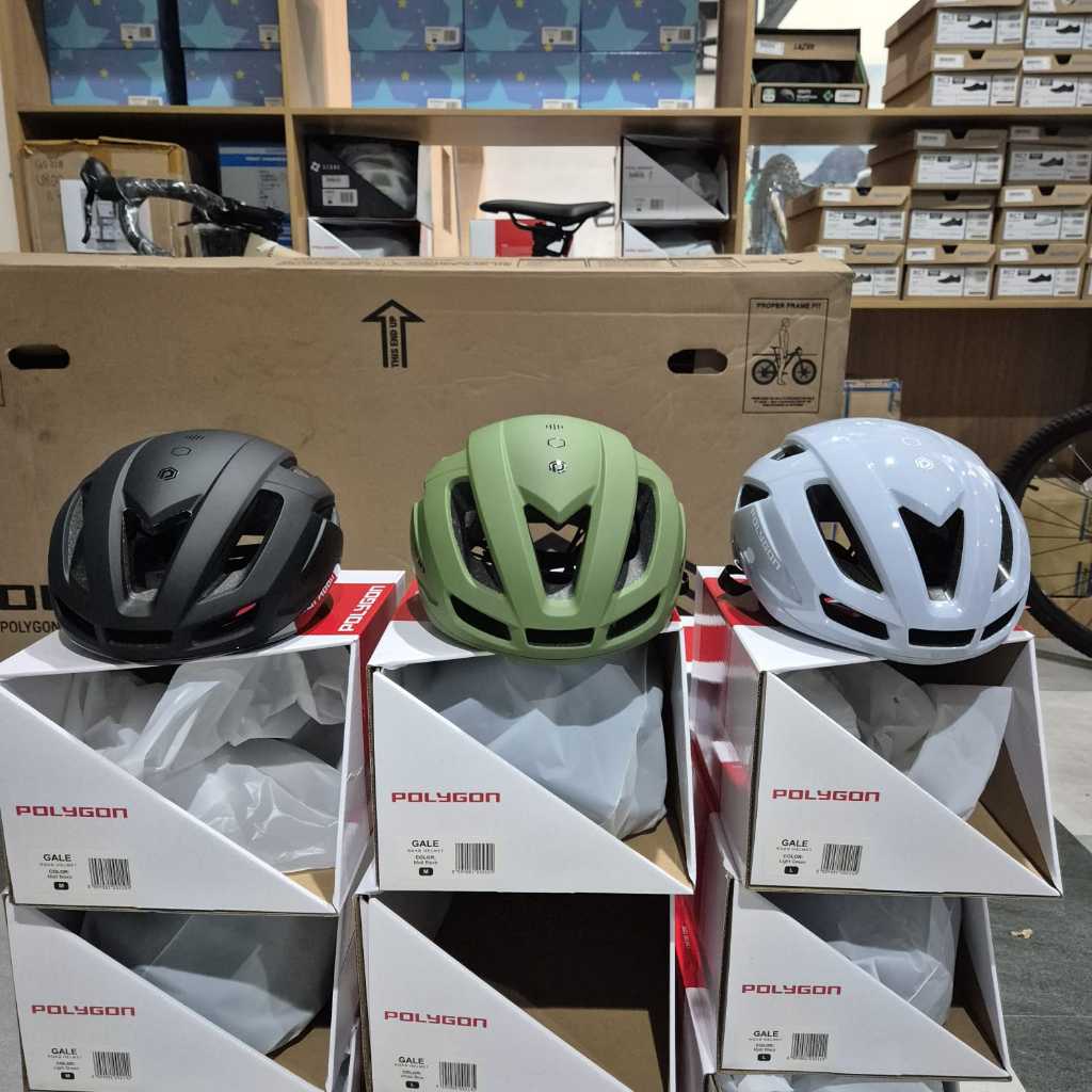 helmet polygon gale helm sepeda balap roadbike unisex 14 airflow