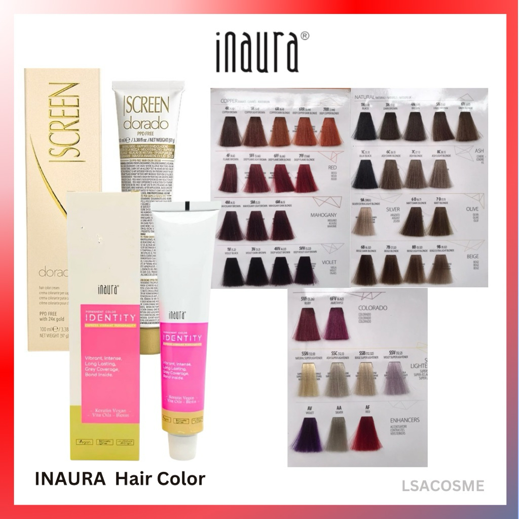 INAURA CAT SCREEN DORADO INDENTITY Color 100ml Cat Rambut Permanent | CAT RAMBUT INAURA | INAURA COL
