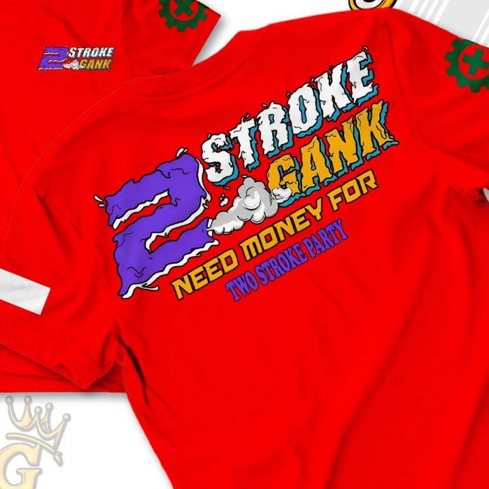 Kaos 2 TAK GANK TWO STROKE GANK Evilsmoke Racing 2 Stroke Enthusiast Baju Distro Two Stroke 2 Tak