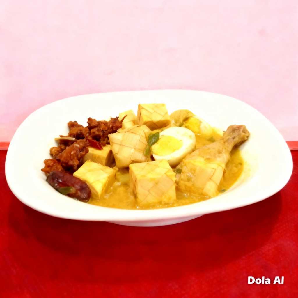 3 pcs Piring Lontong Sayur Opor Soup Segi dalam 9 inch keramik Porselen Home Line