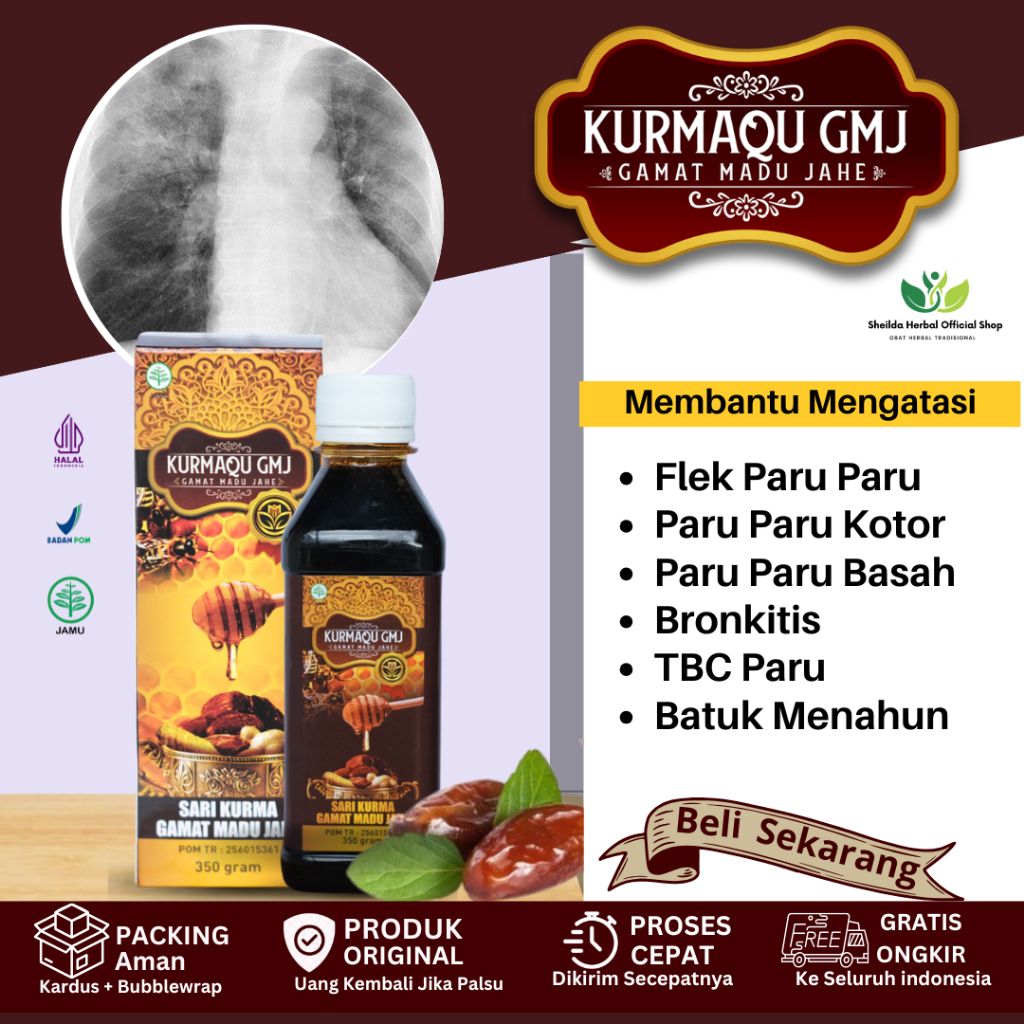 KURMAQU GMJ  Obat Flek Paru Paru Anak Dewasa Ibu Hamil Dan Menyusui Tb paru Sakit Tenggorokan Batuk 