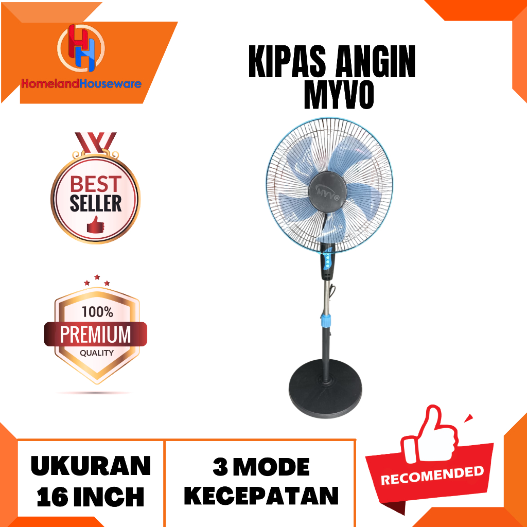 SIAP KIRI-READY MADIUN/KIPAS ANGIN MYVO 16 INCH/KIPAS ANGIN EKONOMIS MYVO MF-S11/STAND FAN MYVO/KIPA
