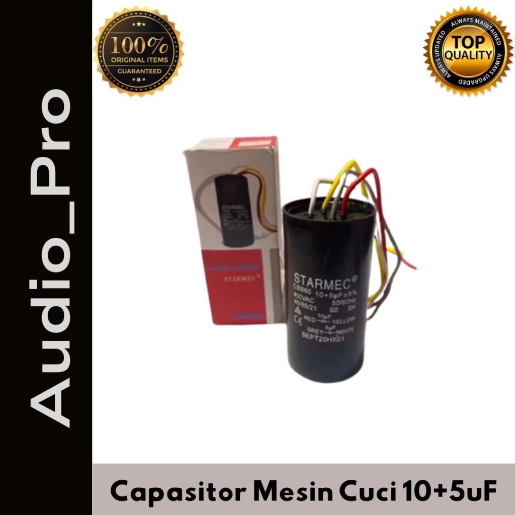 Capasitor Starmec 10+5uF 10+5uf Kapasitor Mesin Cuci Starmec Double