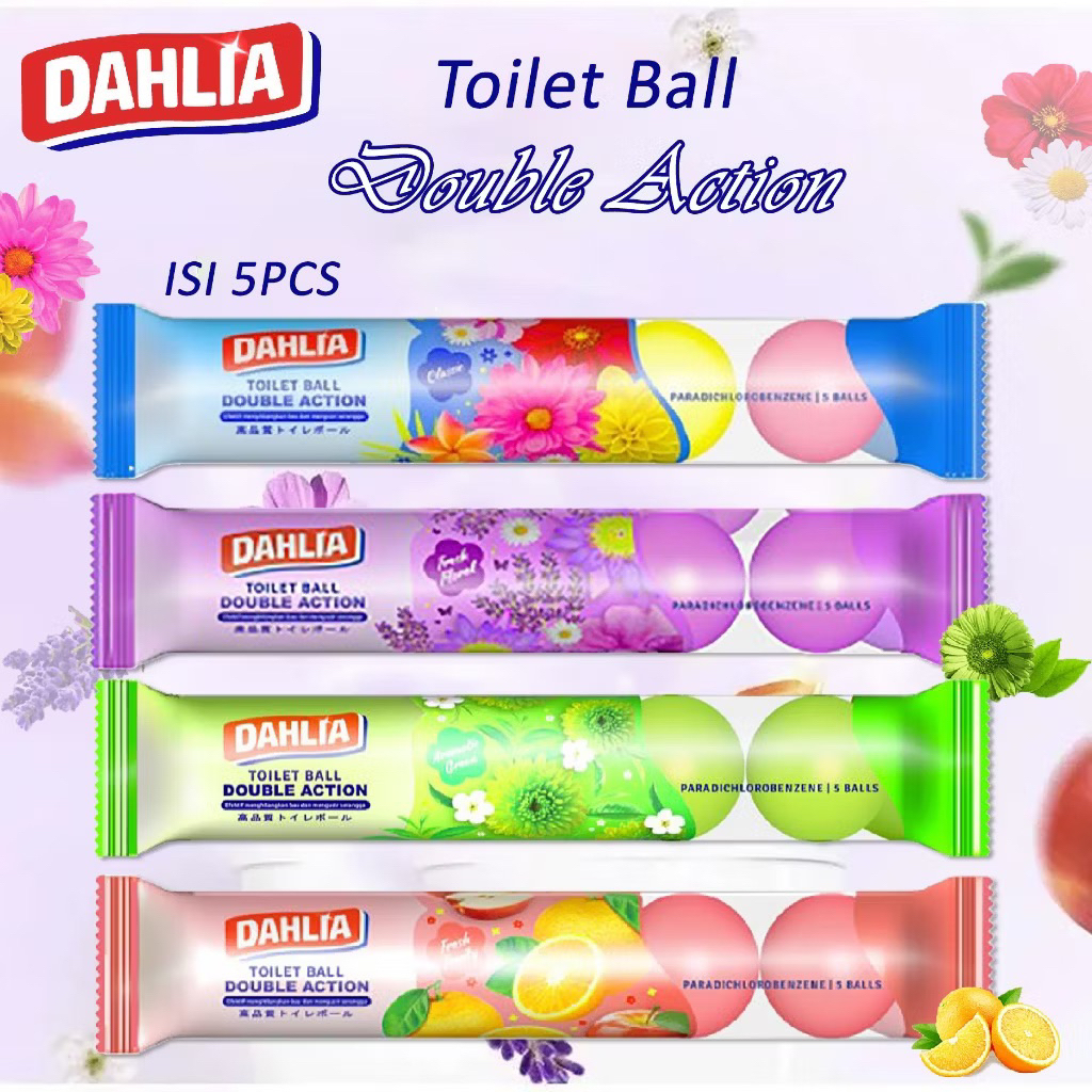 Dahlia kamper toilet isi 5 - dahlia bola kamper toilet - dahlia pengharum toilet