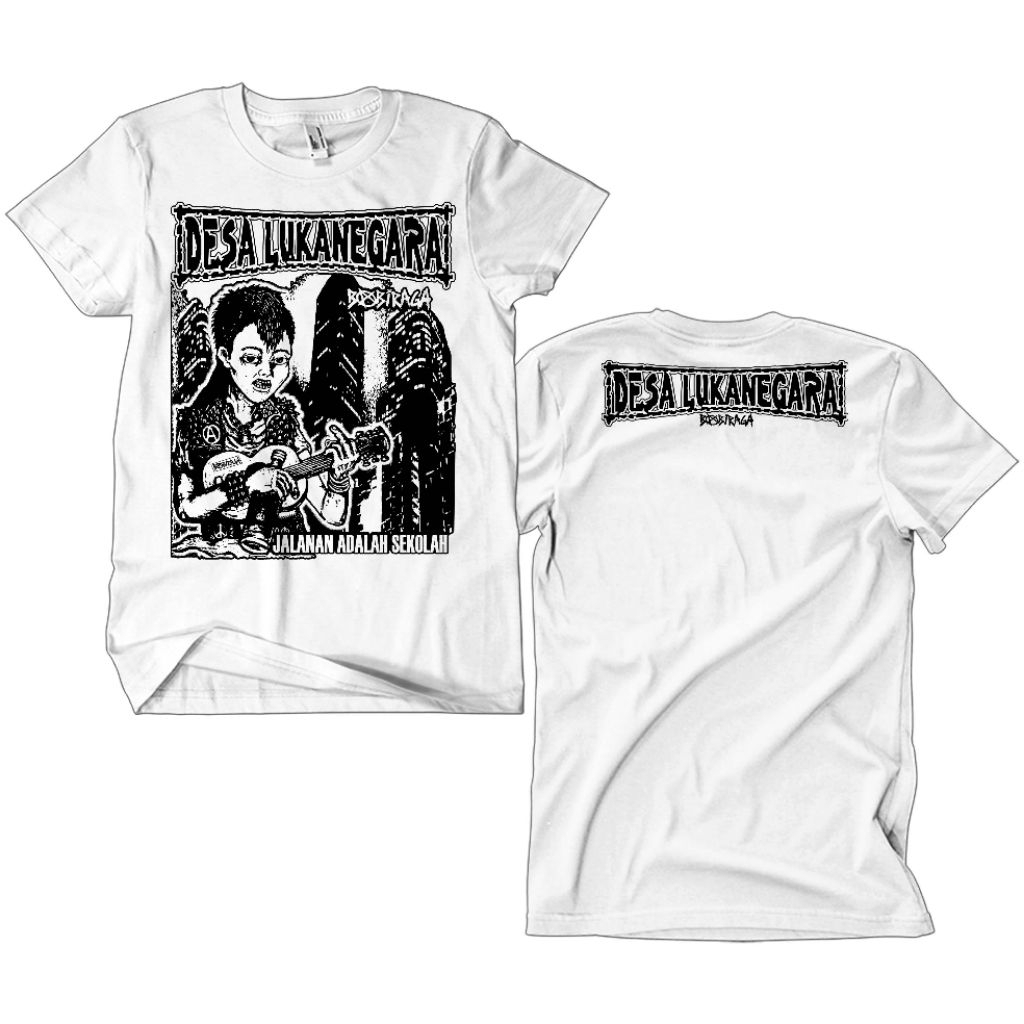 Kaos Band Punk Desa Lukanegara - Jalanan putih