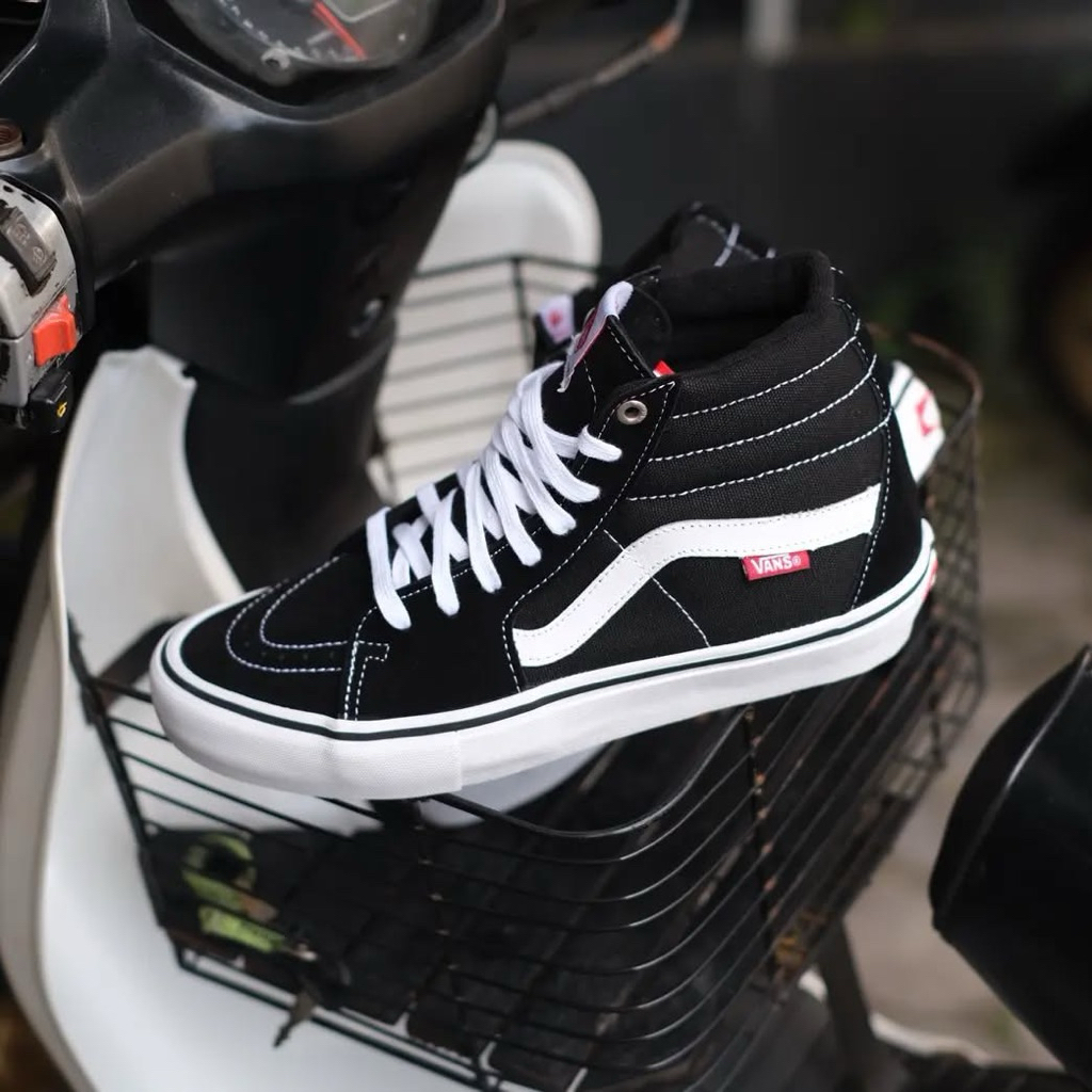 SNEAKERS SK8 HIGH BLACK WHITE PRO | 100% ORIGINAL