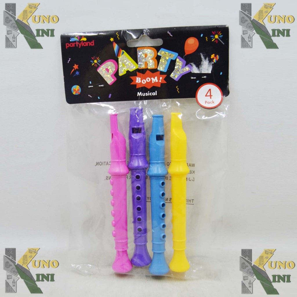 SERULING PLASTIK ULANG TAHUN, 4 pcs