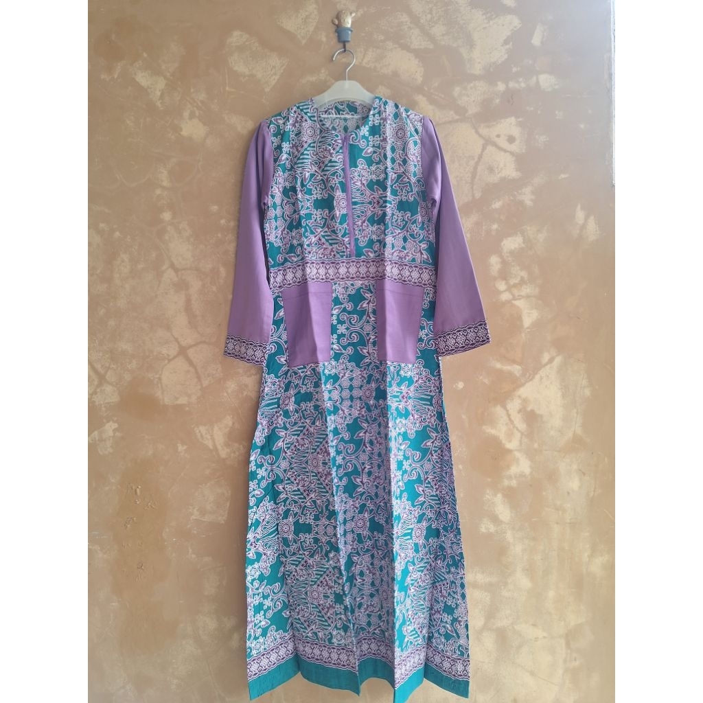 PRELOVED GAMIS SERAGAM BATIK HAJI NASIONAL HIJAB BAJU HAJI UMROH PENGAJIAN KAJIAN ASLI WANITA DEWASA